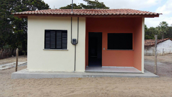     Modelo das casas que serão entregues